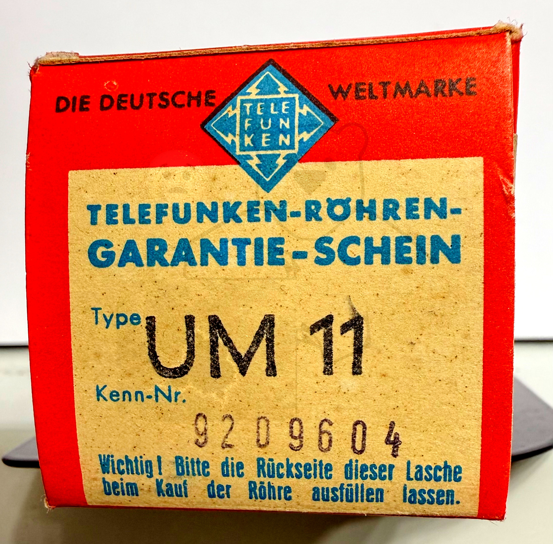 Röhre UM11 #5895 Verpackung Bild 3